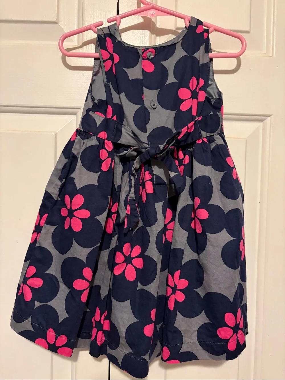 Carter's Navy and Hot Pink Floral Fit-and-Flare Dress